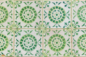 Traditional Portuguese glazed tiles