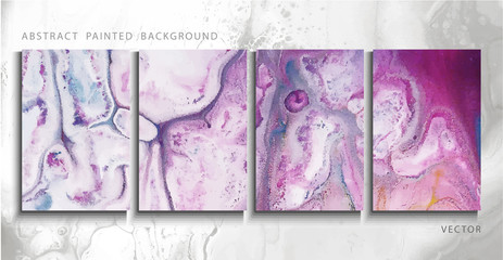 Trend vector. Set of abstract painted background, flyer, business card, brochure, poster, for printing. Liquid marble. 