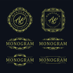 Luxury gold design for wedding and decoration