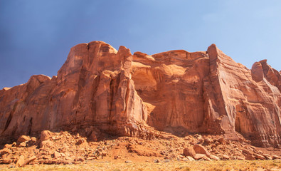 Fototapeta na wymiar Stone towers and spires in Canyonlands National Park.