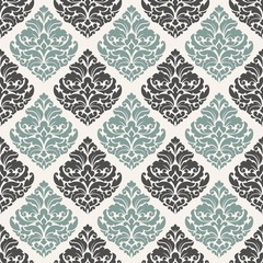 Damask seamless pattern for design. Vintage decorative elements.
