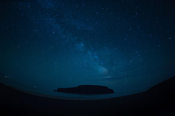 starry sky above island Petrova - 257559196
