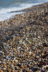 Lake Michigan lakefront rocks splash