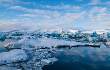 Iceland Glacier Lake Scenery