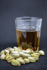 black tea with pistachio