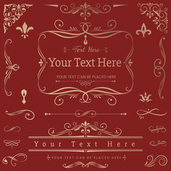 Vintage ornamental design elements
