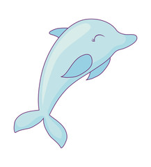 cute dolphin isolated icon
