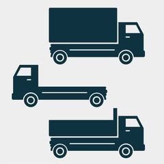 delivery truck icon vector illustration set