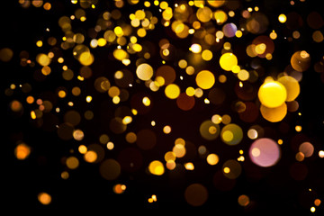 glitter gold bokeh Colorfull Blurred abstract background for birthday, anniversary, wedding, new year eve or Christmas
