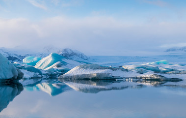 Iceland Glacier Lake Scenery