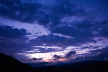 Fototapeta premium Abstract cloud at sunset