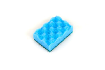 sponge for washing dishes, isolated on white background.