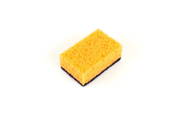 sponge for washing dishes, isolated on white background.