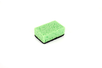 sponge for washing dishes, isolated on white background.