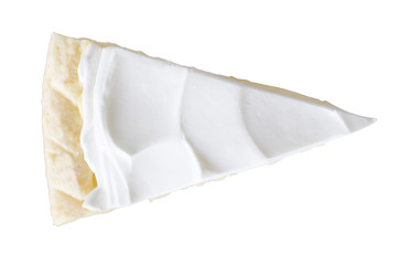 Fototapeta na wymiar Piece of cheesecake isolated on white background, cream cake texture, no dressing ripple cream pattern, piece of cheesecake, white cheeses pie, white cheesecake, soft cake, cream cake, bakery texture