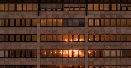 Bürogebäude in der Abendsonne
