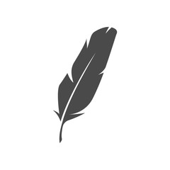 Feather symbol, logo or tattoo concept.