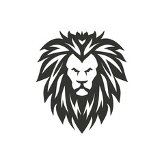 Fototapeta na wymiar Vector black lion symbol on white background.
