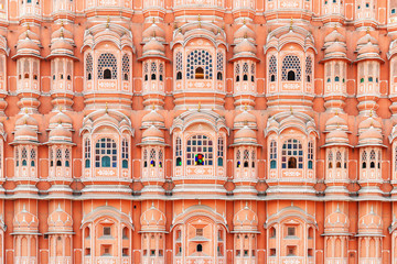 Beautiful windows of the Hawa Mahal (Palace of Winds), Jaipur