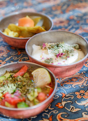 Savory traditional Iranian snacks. Awesome Persian cuisine