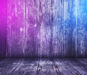 interior with neon lights