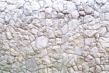 Abstract Aged Wall  Rock Stone wall texture background in black and white color tone.