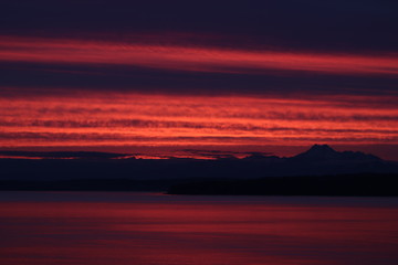 Vivid red sunset