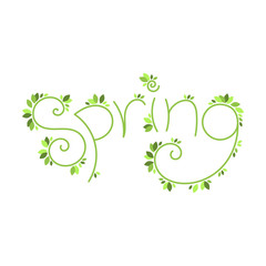 spring lettering template