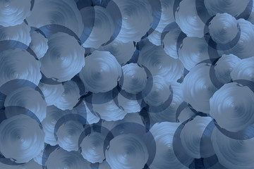 Abstract dark blue background with many circles.