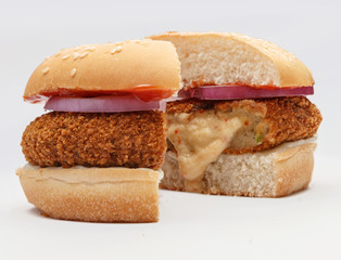 Basic Simple Burger  Sliced