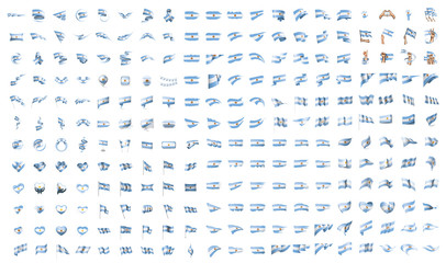 very big collection of vector flags of the Argentina