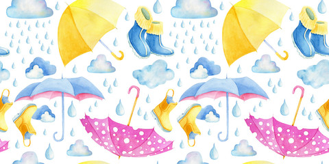 Seamless pattern of rain