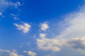 Clouds after rain before sunset as a background