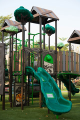 Playgrounds in garden