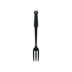 Cartoon cook fork on a white background.