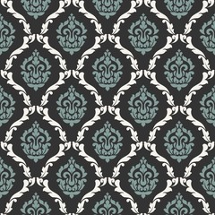 Damask seamless pattern for design. Vintage decorative elements.