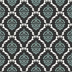 Foto op Canvas Damask seamless pattern for design. Vintage decorative elements. © kozyrina
