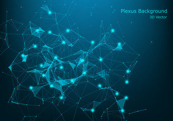 Big data network visualization concept. Digital music industry, abstract science vector background. Virtual flow big binary data visualization illustration - Vector