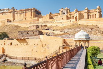 Awesome view of the Amer Fort and Palace, Jaipur, India