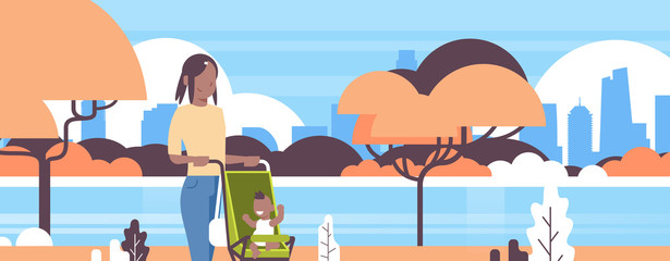 Young mother and newborn baby boy