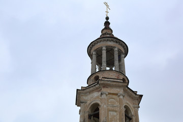 Fototapeta na wymiar Exterior of the Church of Clement in Torzhok, Russia. Built in 1835