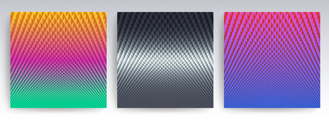 Geometric abstract design with many polygons set