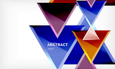 Tech futuristic geometric 3d shapes, minimal abstract background
