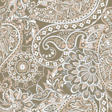 Paisley seamless pattern for fabric design.