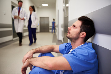 Tired surgeon after the operation