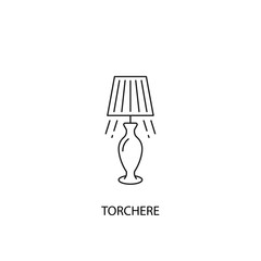 Torchere vector icon, outline style, editable stroke