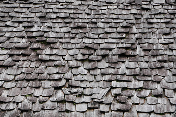 old wood roof background
