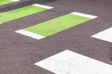 Fototapeta premium pedestrian crossing in white