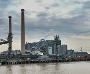 Fototapeta premium electric power plant that use coal for working