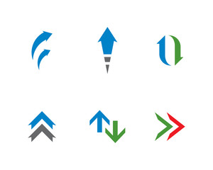 Arrows logo template vector icon illustration